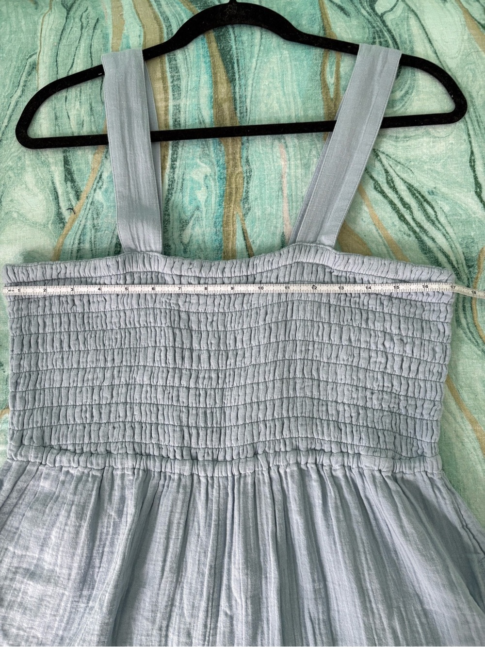 Quince Light Blue linen jumpsuit - Picture 4 of 8